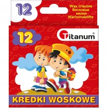 Kredki świecowe Titanum 12 kolorów