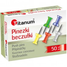 Pinezki beczułki Titanum 50 sztuk