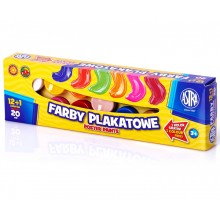 Farby plakatowe Astra 20ml, 12 kolorów+ 1 gratis