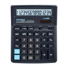 Kalkulator biurowy Donau Tech, 14-cyfr, 190x143x40mm