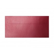 Koperty DL Galeria Papieru Pearl czerwony, 10 sztuk