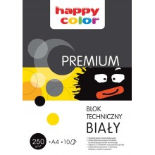Blok techniczny Happy Color Premium A3, 250g, 10k, biały