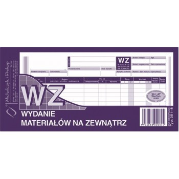 WZ wydanie materiałów na zewnątrz Michalczyk i Prokop 351-8, 1/3 A4, 80 kartek