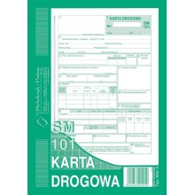 Karta drogowa SM-101 samochód osobowy Michalczyk i Prokop 802-3N, numerowana, A5, 80 kartek