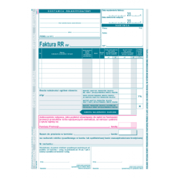 Faktura VAT RR (dla rolników) Michalczyk i Prokop 185-3N, A5, 80 kartek