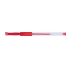 Długopis żelowy Office Products, gumowy uchwyt, 0,5mm, czerwony