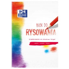 Blok rysunkowy Oxford A3, 120g, 20k, biały