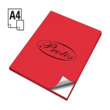 Etykieta samoprzylepna Protos A4, czerwony, 10 arkuszy