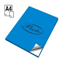 Etykieta samoprzylepna Protos A4, niebieski, 10 arkuszy