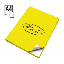 Etykieta samoprzylepna Protos A4, żółty, 10 arkuszy
