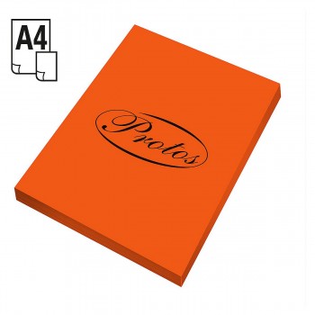 Papier ksero kolorowy Protos A4, 100k, 80g, pomarańczowy