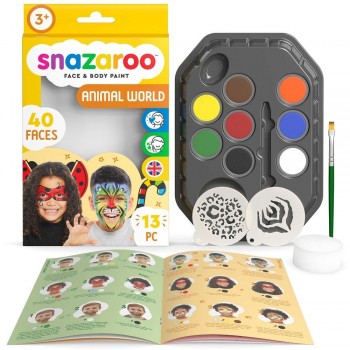 Farby do malowania twarzy Snazaroo Świat Zwierząt 8 kolorów