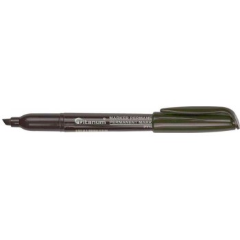 Marker permanentny Titanum PY1002-GY 1,0-4,2mm, ścięty, czarny
