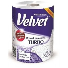 Ręcznik kuchenny Velvet Turbo, celulozowy, 3-warstwowy, biały