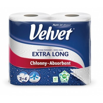 Ręcznik kuchenny Velvet Najdłuższy, celulozowy, 2-warstwowy, biały